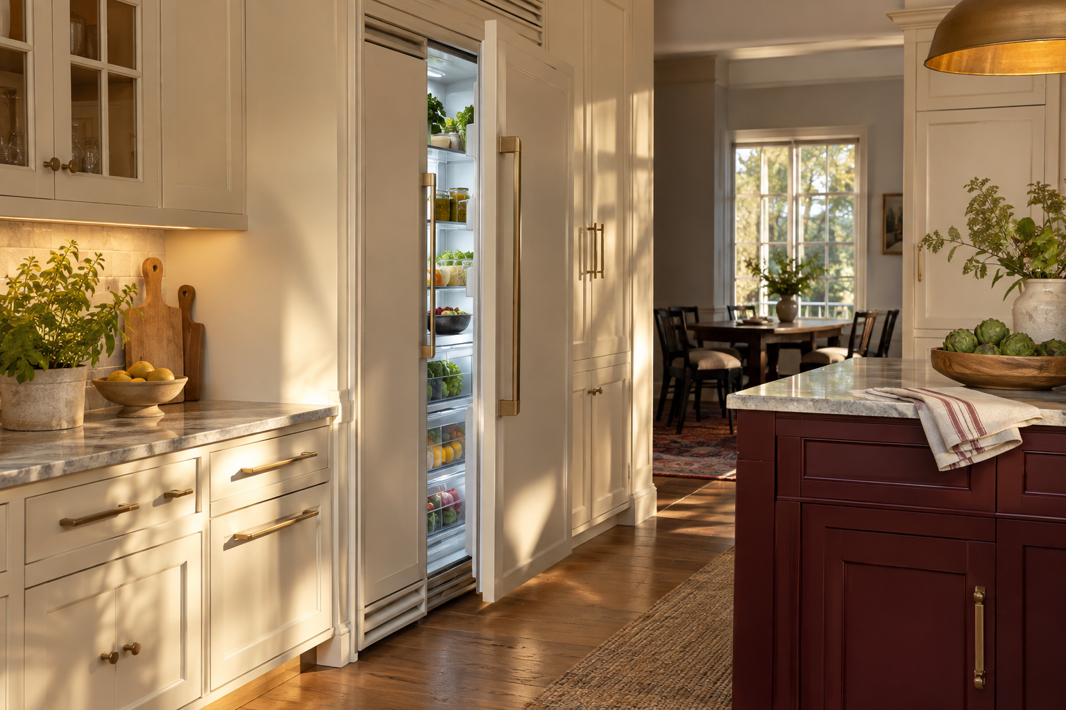 Illustrative Thermador refrigerator in a residential kitchen — AI image for Viking Repair Pelham Manor