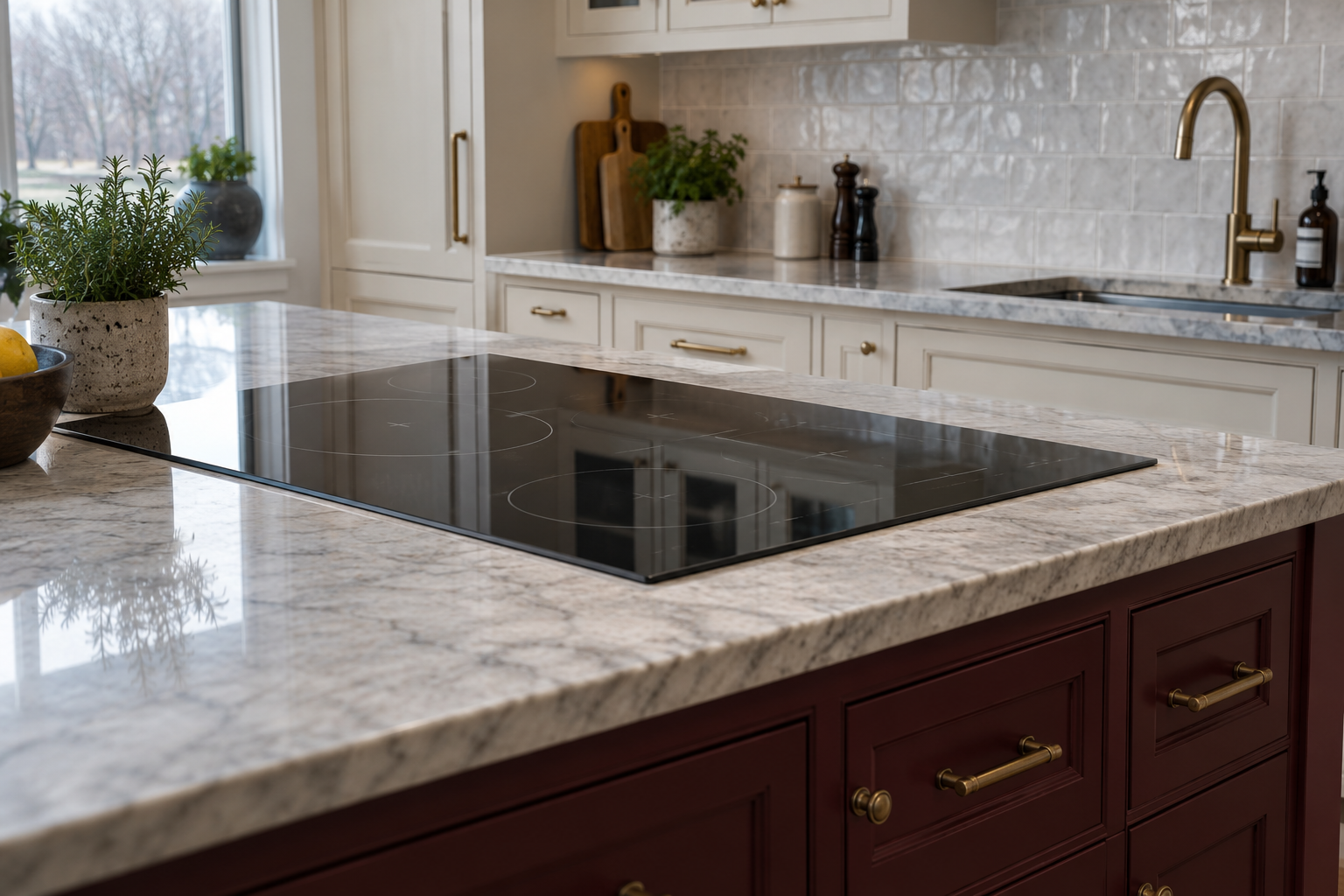 Illustrative Viking cooktop in a residential kitchen — AI image for Viking Repair Pelham Manor